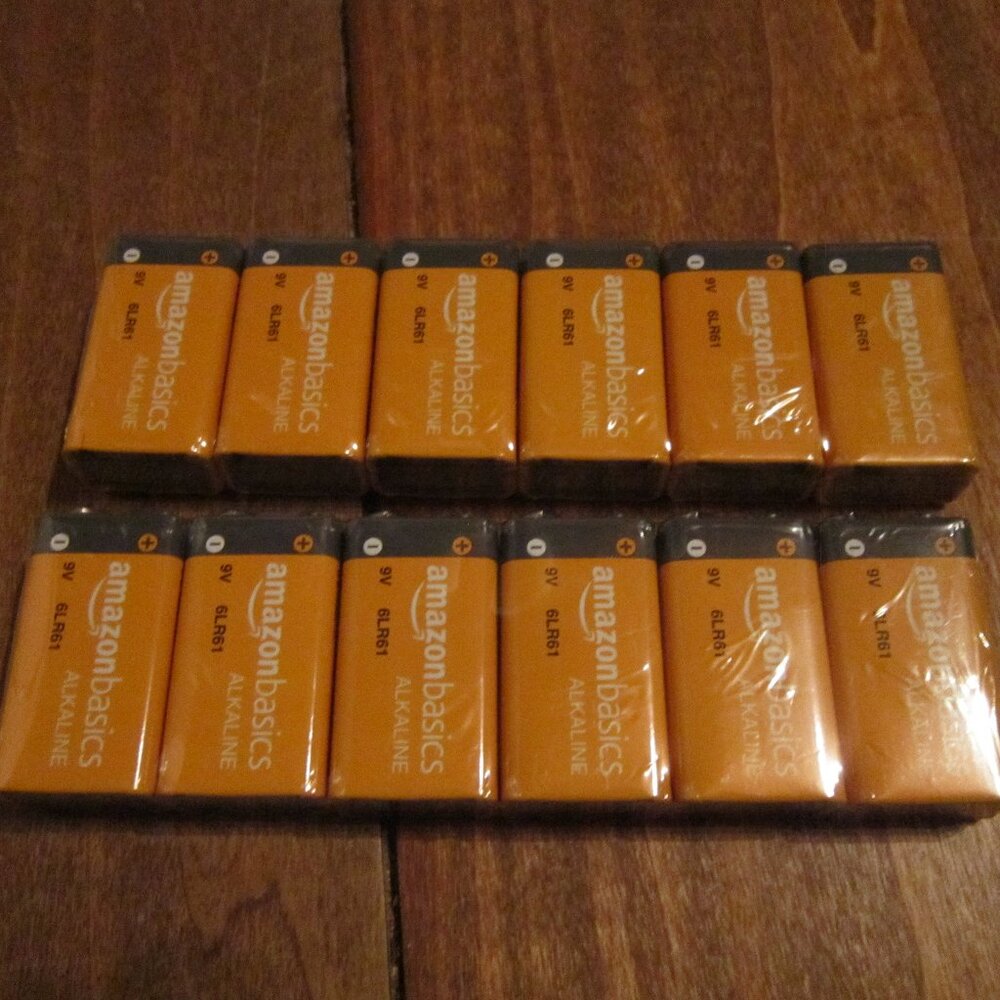Amazon Basics 12-Pack 9V Alkaline Batteries